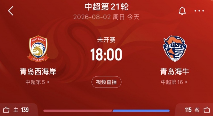 青岛德比强弱分明:西海岸冲前二,海牛残阵止颓