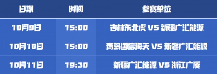 官宣！2026-2027赛季CBA联赛季前赛广汇能源队分组及比赛日程